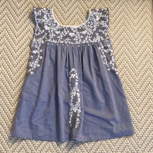 Mi Golandrina Embroidered Mexican Top Blouse